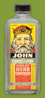 Hoodoo consumers were assured that “John the Conquerer,” an extract of jalap root, would bring them luck. Courtesy Carolyn Morrow Long.