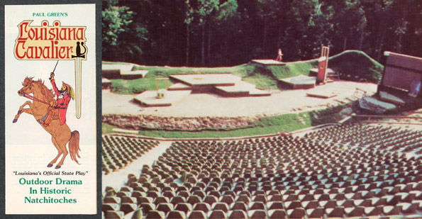 In the 1970s an amphitheater was constructed in Grand Ecore, near Natchitoches, Louisiana. The drama Louisiana Cavalier was staged for a few years during the summer months. Courtesy of East Carolina University, 35528