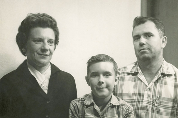 With his parents Marie-Pauline and Eddie Richard, 1957. Courtesy of Zachary Richard
