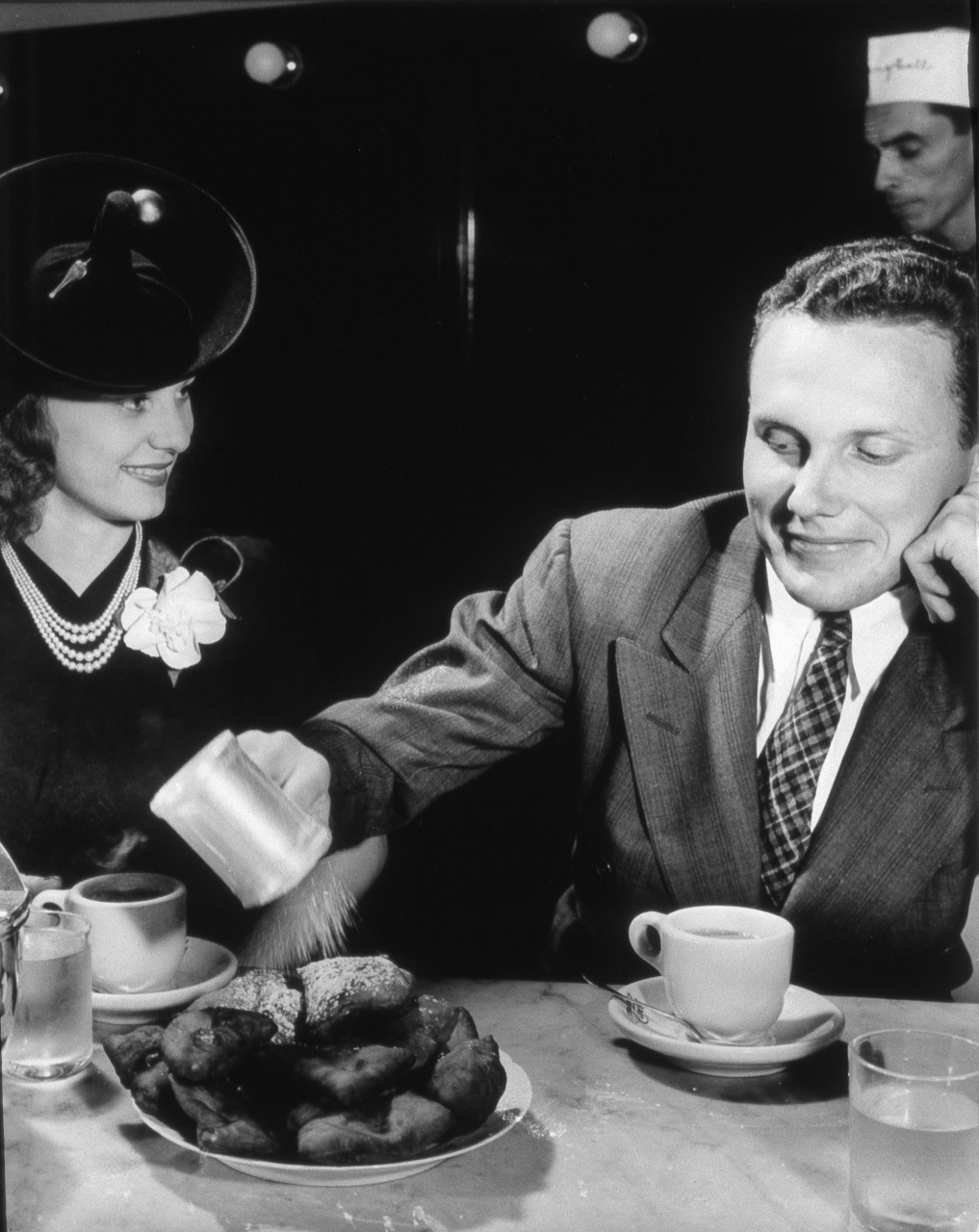 Beignets and Coffee in the French Market, 1937