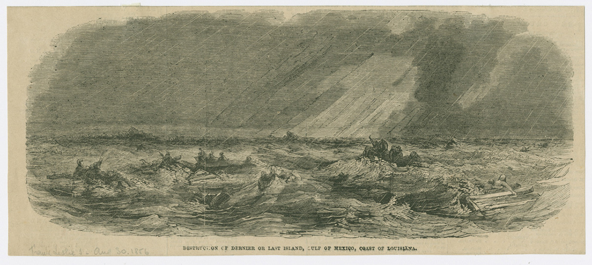 “Destruction of Dernier or Last Island,” 1856