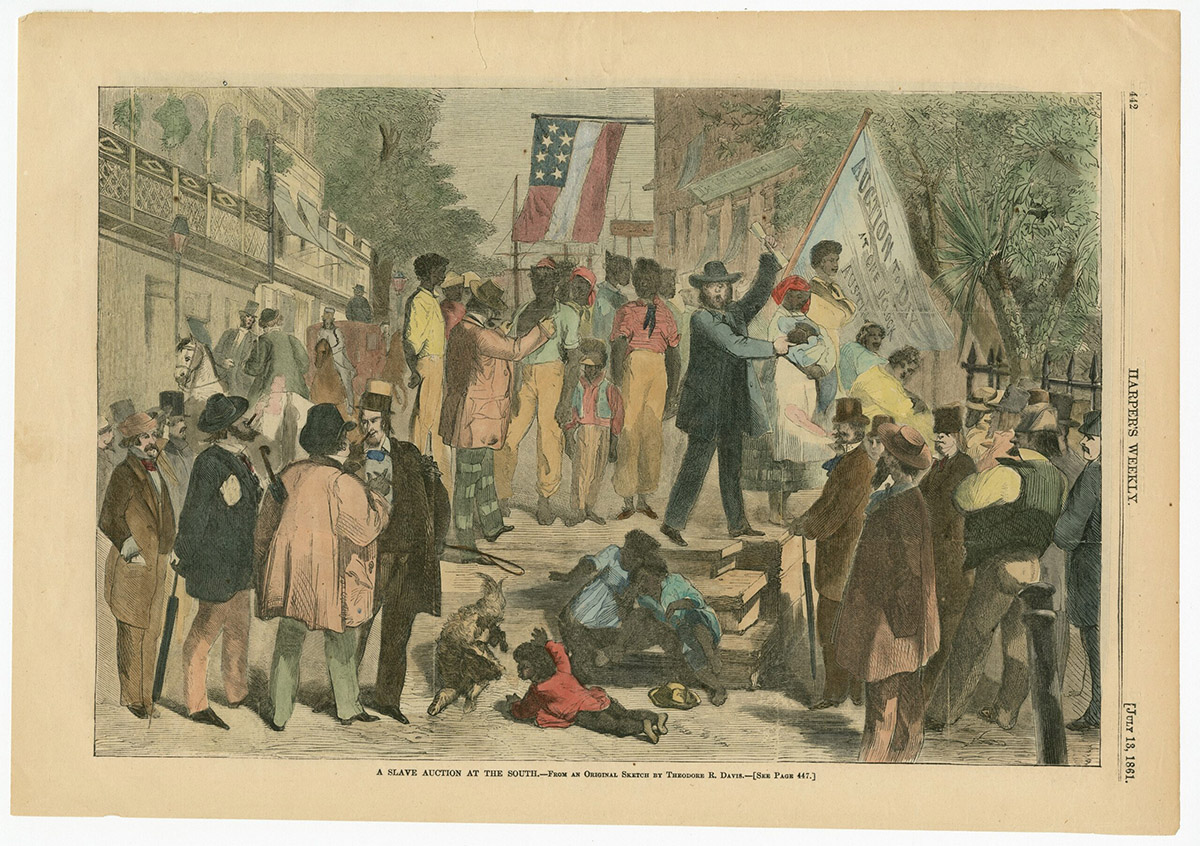 “A Slave Auction At The South,” 1861