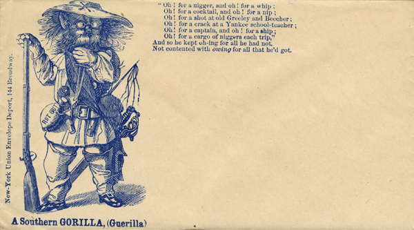 “A southern gorrilla” [sic] pictorial envelope