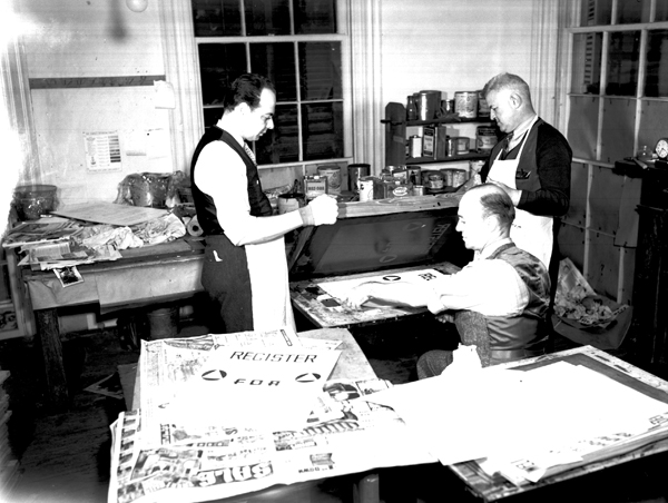 Artists at the WPA art project workshop in New Orleans