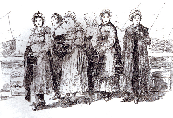 Embarkment of the Casket girls