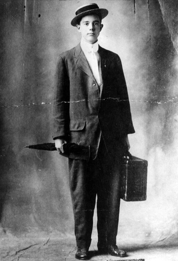 Huey Pierce Long at 17, working as a traveling salesman