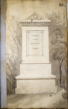 J.N.B. de Pouilly Sketch of Tomb