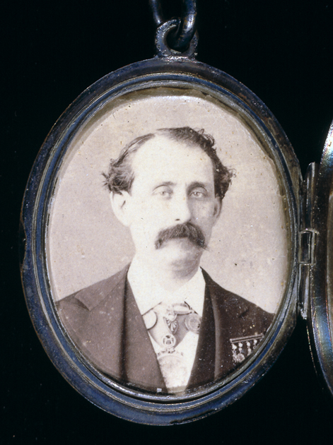 Locket with photo of Louis M. Gottschalk