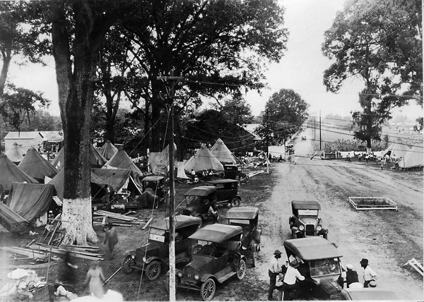 Refugee camp after flood of 1927