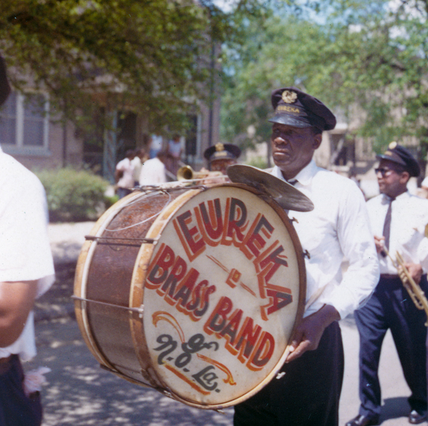 Robert Lewis with Bass Drum