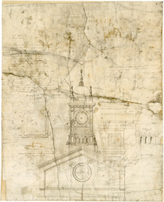 St. Louis Cathedral Plan Detail by J.N.B. de Pouilly