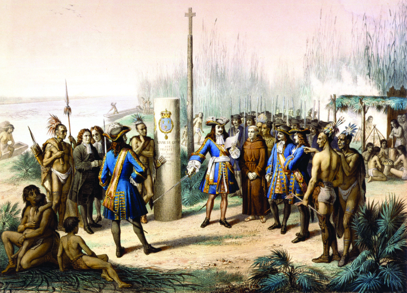 “Taking possession of Louisiana and the River Mississippi, in the name of Louis XIVth”