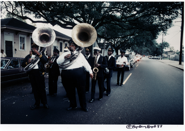 The Tuxedo Brass Band leading a funeral
