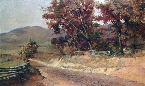 Autumnal Georgia Roadside Scene