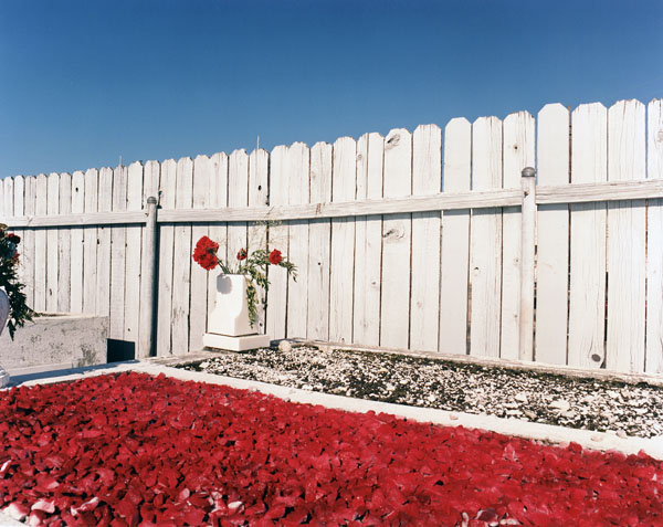 Red Rocks, White Fence, Blue Sky, Gentilly, New Orleans, LA
