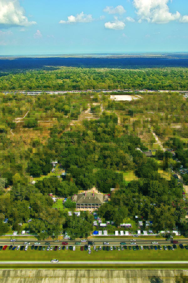 Aerial View of Destrehan Plantation