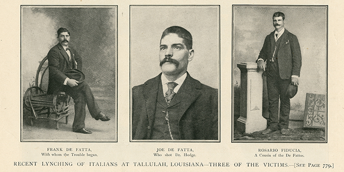 Recent Lynching Of Italians At Tallulah, Louisiana
