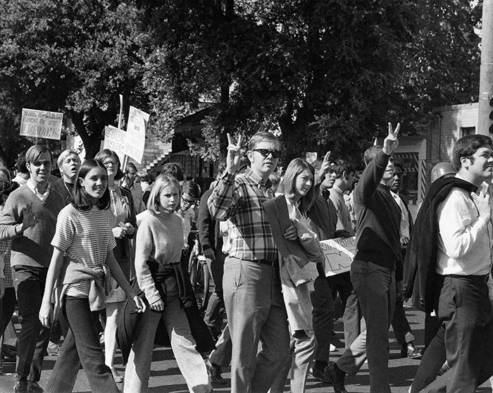 Protest march in New Orleans against United States involvement in Vietnamese War