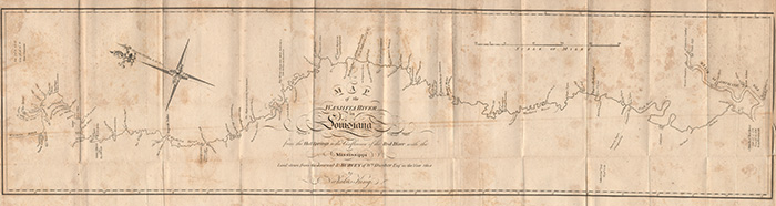 Map of the Washita river in Louisiana from the Hot Springs to the confluence of the Red River with the Mississippi