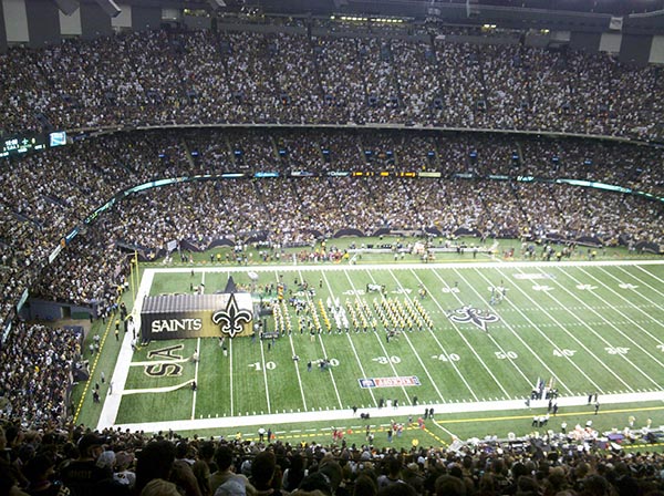 Saints game inside the Superdome