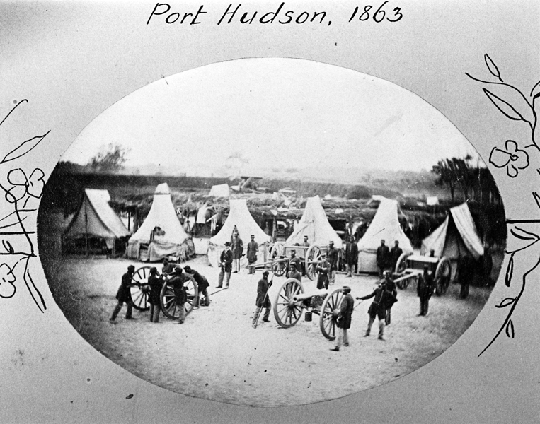 Louisiana Native Guards artillery practice, Port Hudson