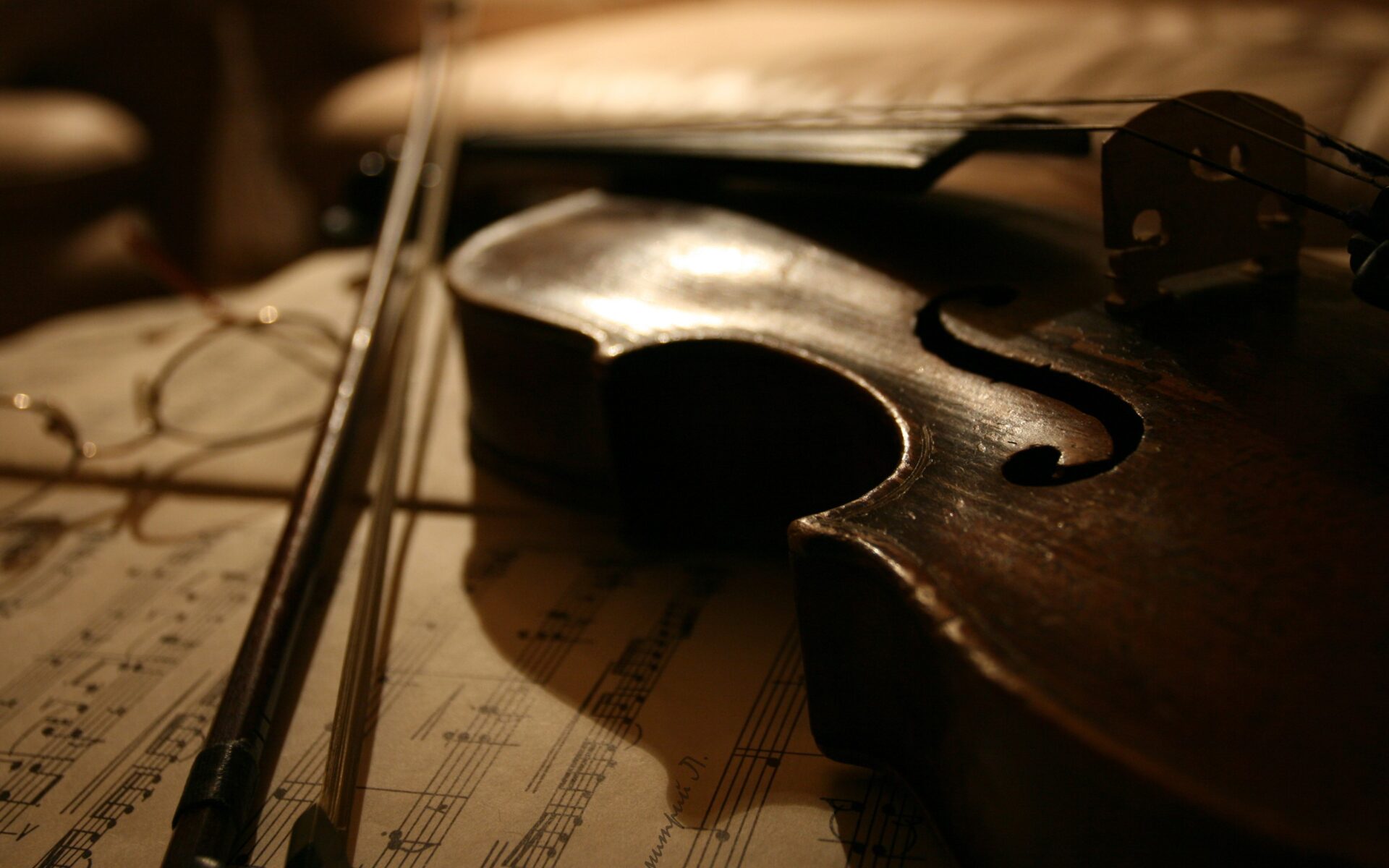 Sheet Music and Violin