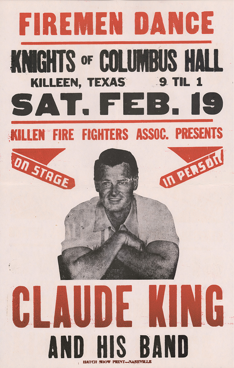 Claude King Concert Poster