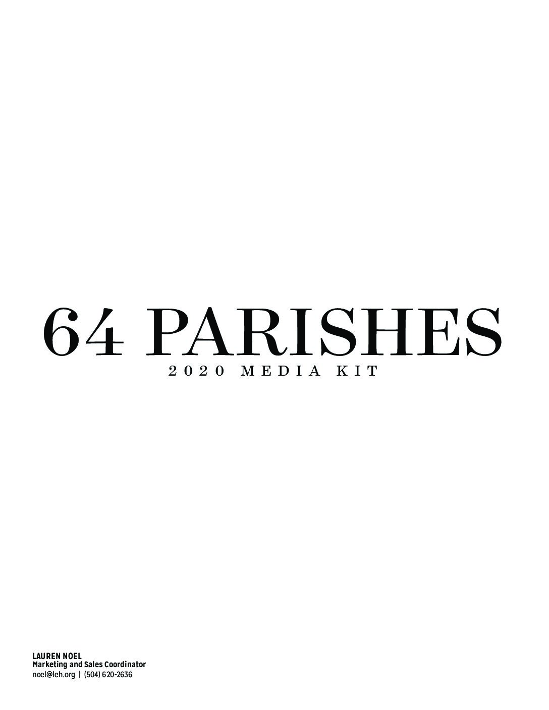64 Parishes magazine_media kit_W20