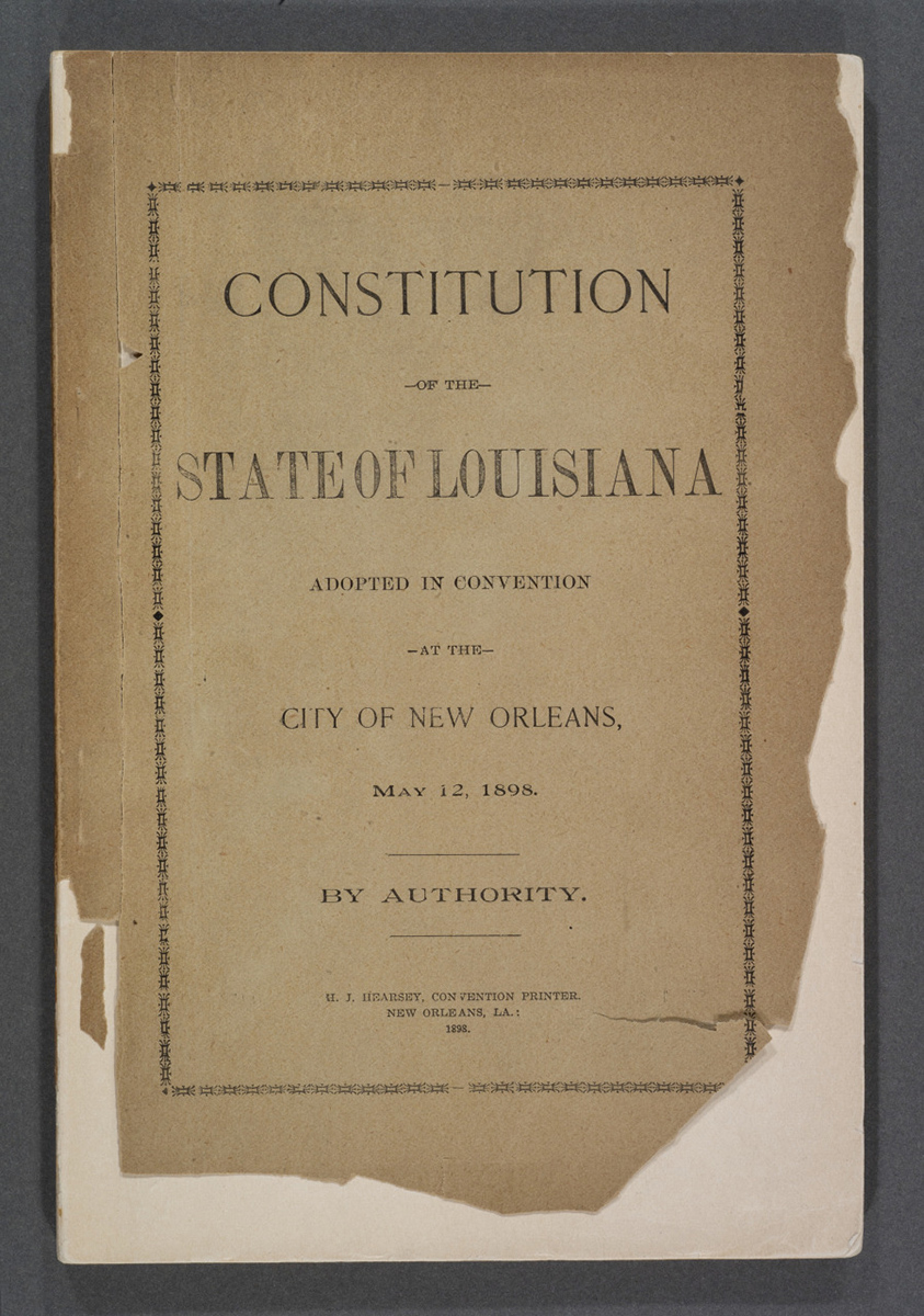 “Constitution of the State of Louisiana,” 1898