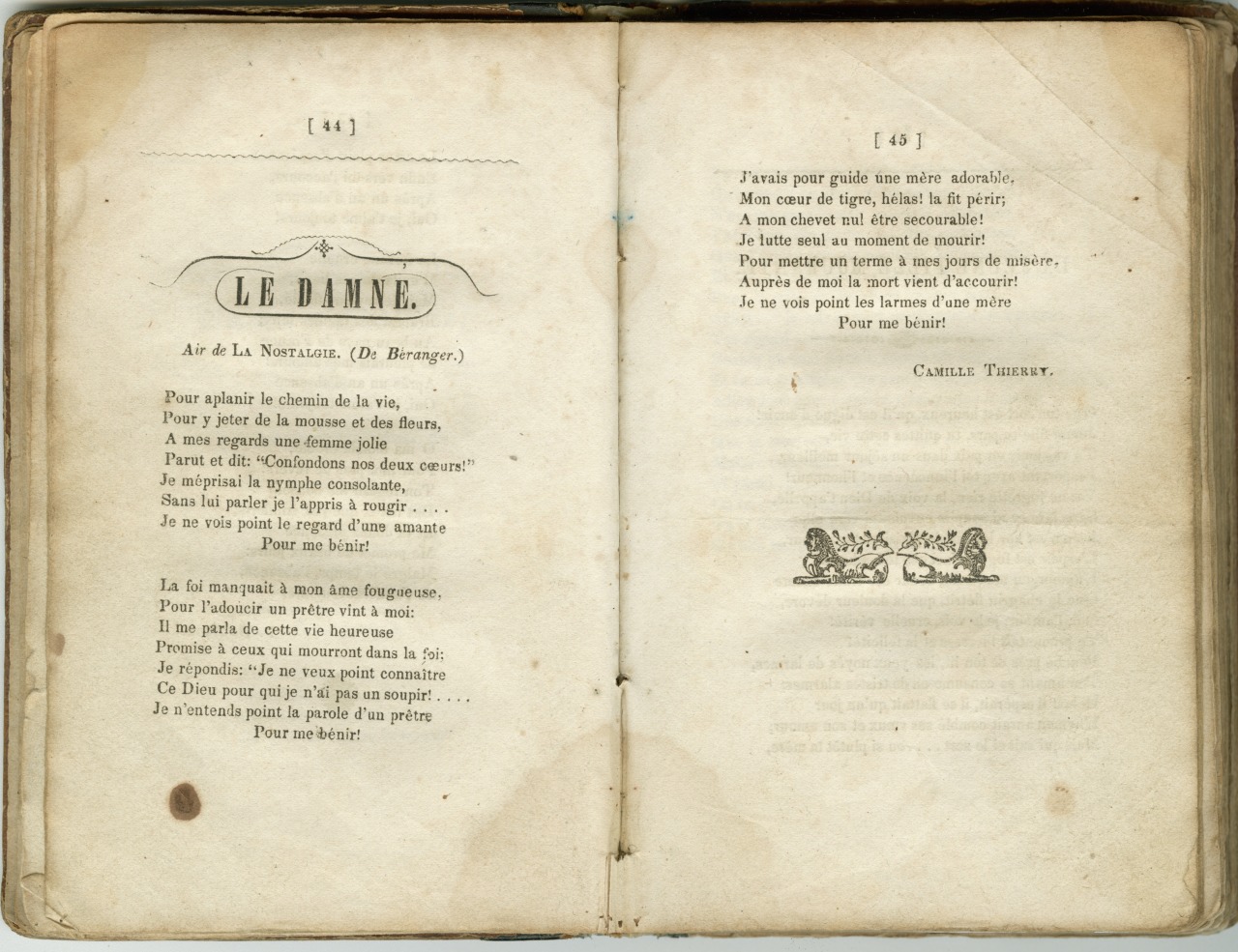 “Les Cenelles: choix de poésies indigènes,” pages 45-46