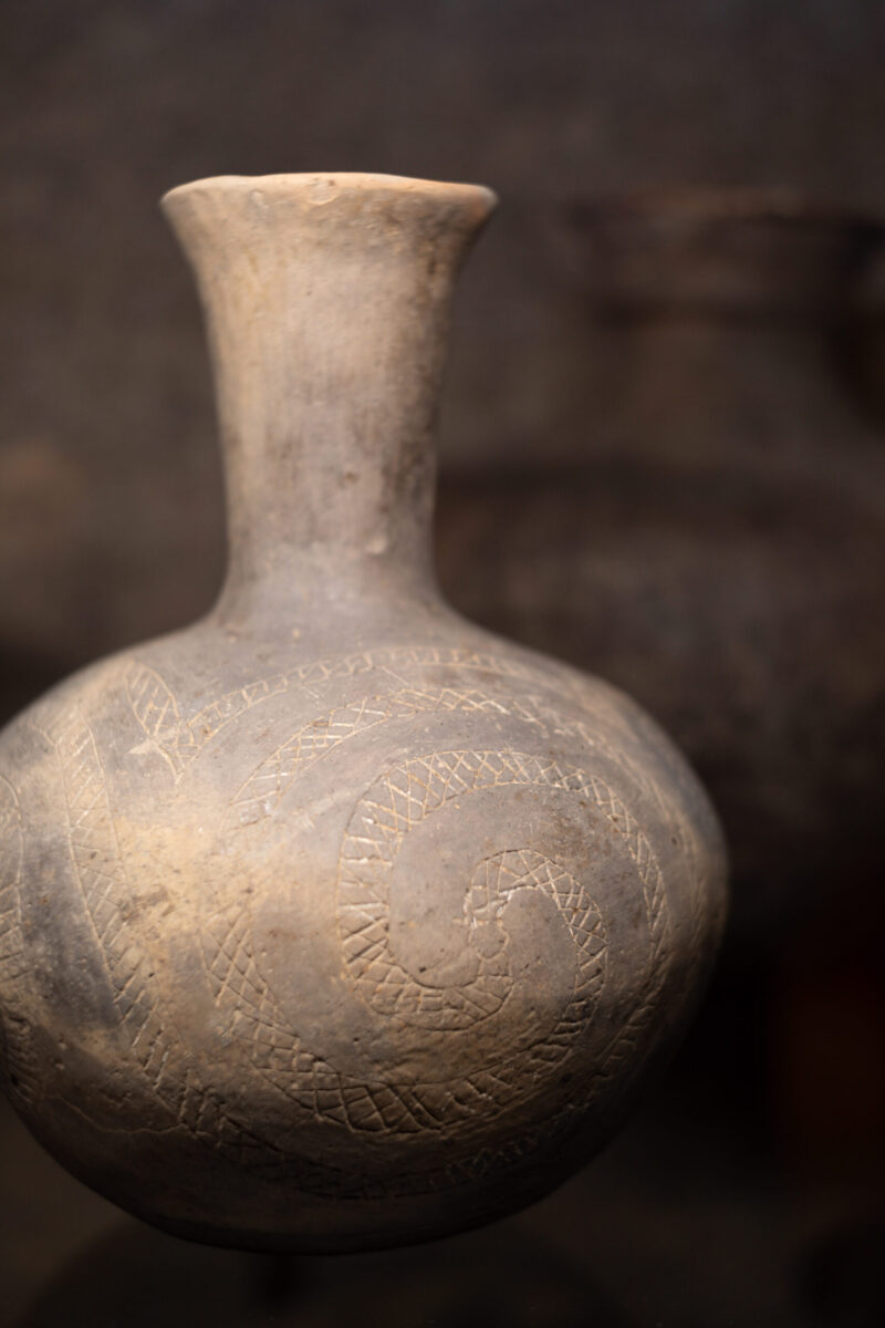 Clay vessel from the “Tunica Treasure”