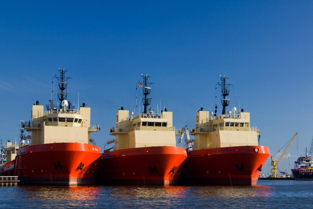 Edison Chouest Offshore (ECO) platform supply vessels at Port Fourchon