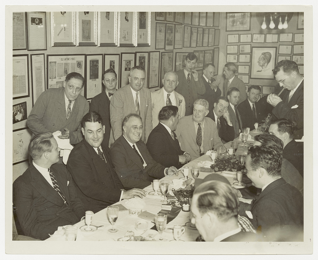President Franklin Delano Roosevelt at Antoine’s Restaurant, 1937