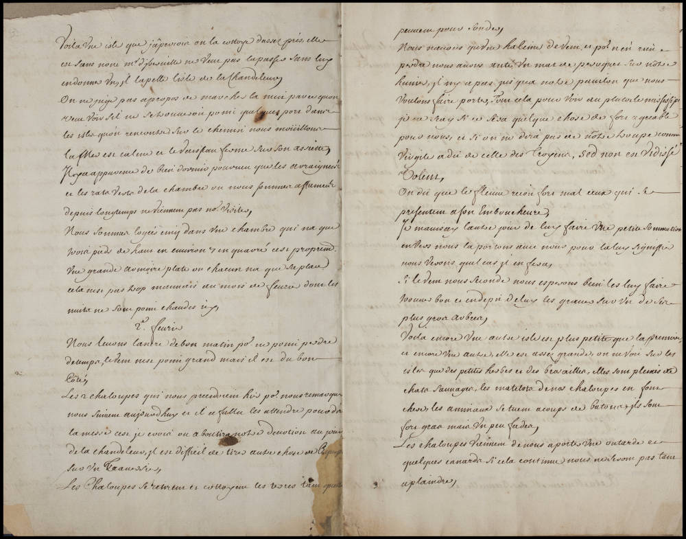 Journal d’un voyage fait avec Mr. d’Iberville de la rade de Bilocchis dans le haut du Mississipi, 1700
