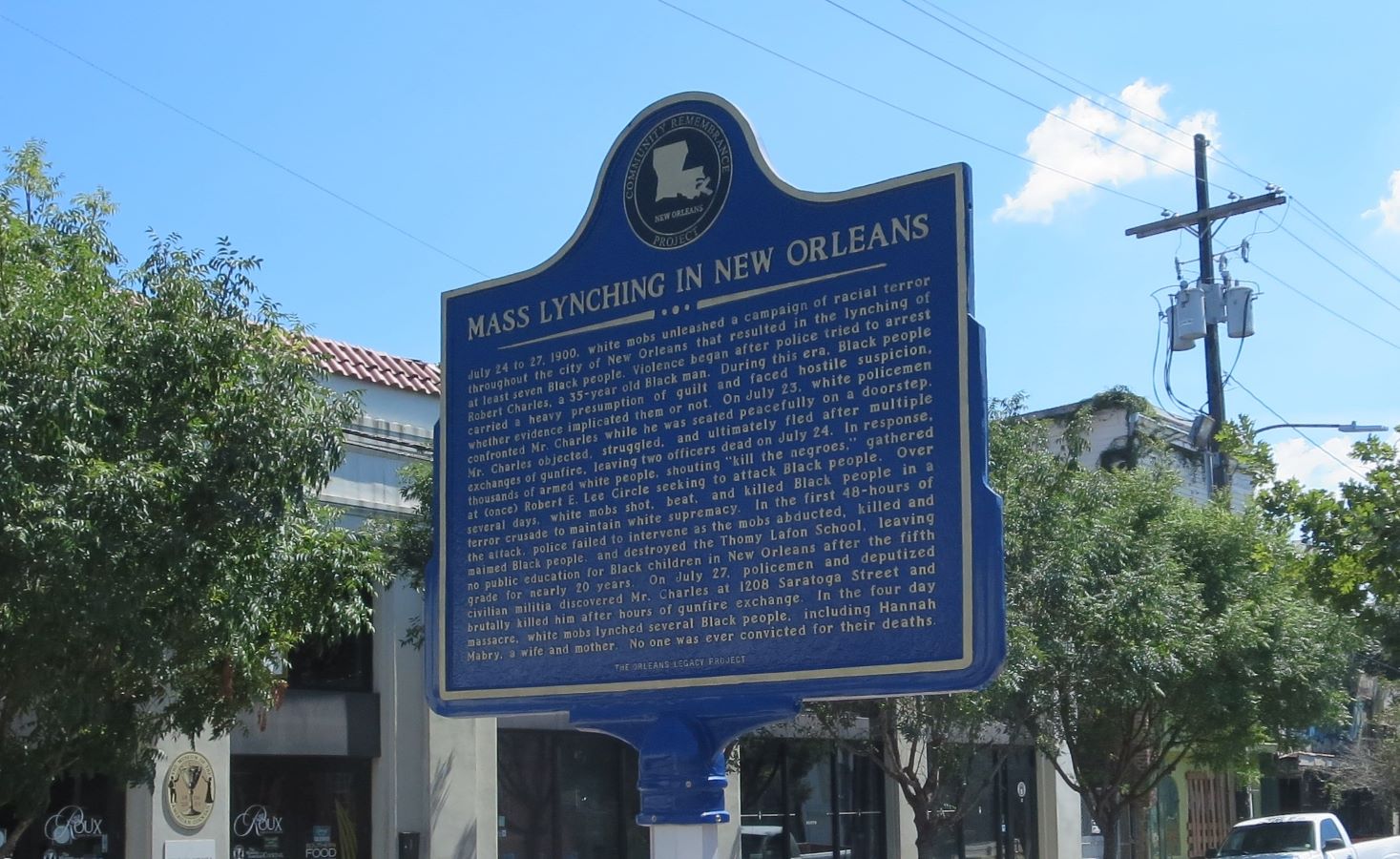 Historic Marker Recognizing the Robert Charles Riots