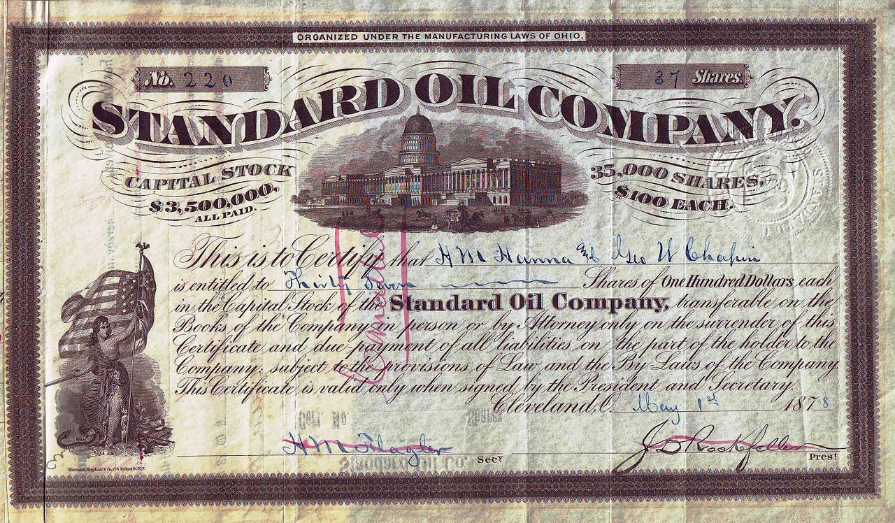 Standard Oil Stock Certificate