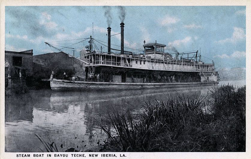 Steamboat John D. Grace Moored at New Iberia