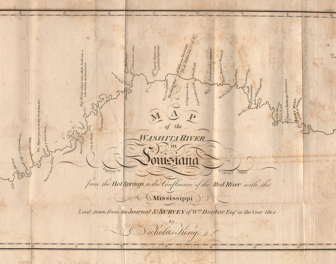 Map of the Washita River in Louisiana, 1804