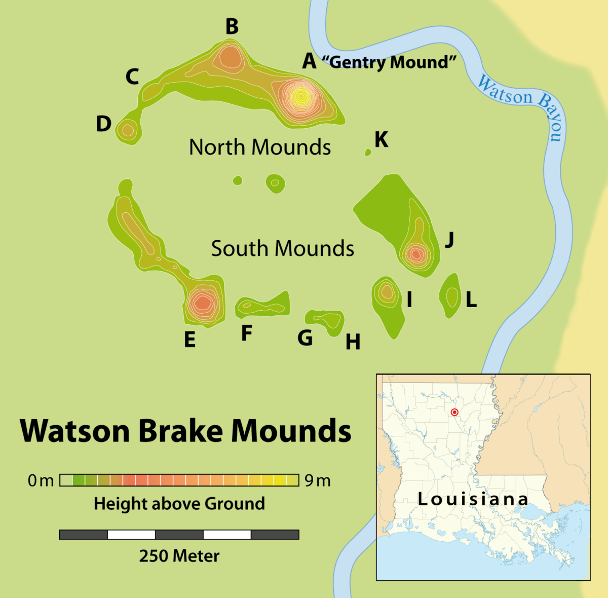 Watson Brake Site Map