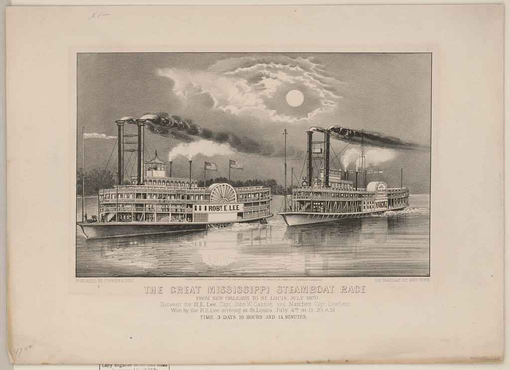 The great Mississippi steamboat race: from New Orleans to St. Louis, July 1870