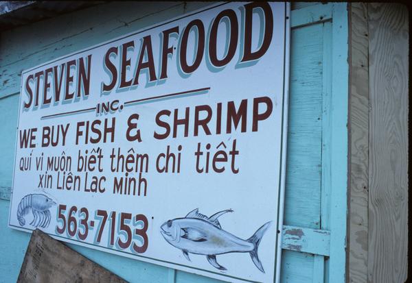 Vietnamese seafood sign